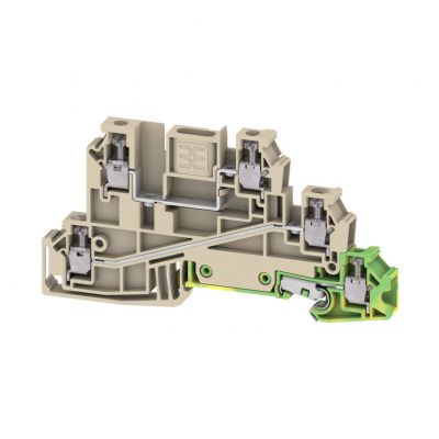 WEIDMULLER WDL 2.5/L/L/PE Zacisk modułowy wielorzędowy, złącze śrubowe, 2.5 mm², 400 V, 24 A, liczba poziomów: 3, Ciemnobeżowy 1030200000 /50szt./ (1030200000)