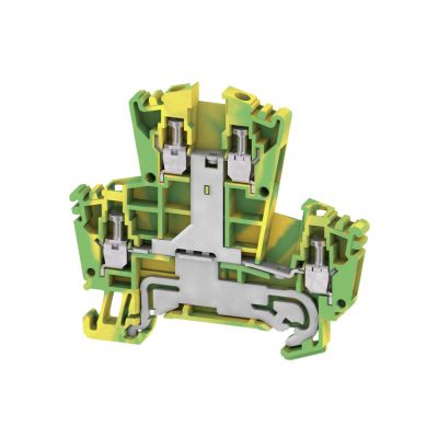 WEIDMULLER WDK 2.5PE Zacisk modułowy wielorzędowy, złącze śrubowe, 2.5 mm², liczba poziomów: 2, zielony / żółty 1036300000 /50szt./ (1036300000)