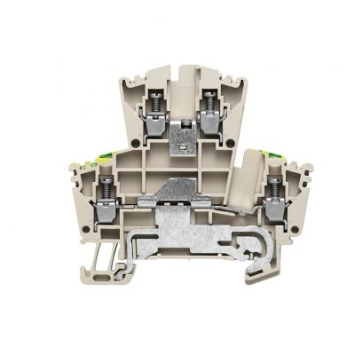 WEIDMULLER WDK 2.5DU-PE Zacisk modułowy wielorzędowy, złącze śrubowe, 2.5 mm², 400 V, 24 A, liczba poziomów: 2, Ciemnobeżowy 1036400000 /50szt./ (1036400000)