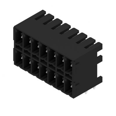 WEIDMULLER SCDN 3.81/14/90G 3.2SN BK BX Wtyki PCB (złącza płyty), 3.81 mm, Liczba biegunów: 14, kąt odejścia: 90° 1040850000 /50szt./ (1040850000)