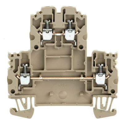 WEIDMULLER WDK 2.5N Zacisk modułowy wielorzędowy, złącze śrubowe, 2.5 mm², 800 V, 24 A, liczba poziomów: 2, Ciemnobeżowy 1041600000 /100szt./ (1041600000)