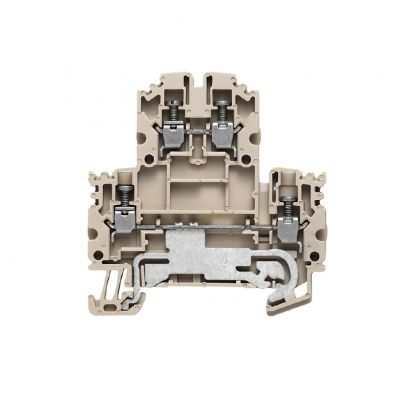 WEIDMULLER WDK 2.5N DU-PE Zacisk modułowy wielorzędowy, złącze śrubowe, 2.5 mm², 800 V, 24 A, liczba poziomów: 2, Ciemnobeżowy 1041650000 /50szt./ (1041650000)