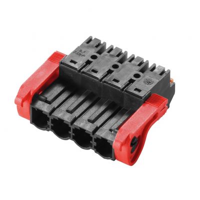 WEIDMULLER SLF 7.62HP/04/180LR SN BK BX Wtyk PCB (złącze wiązki), 7.62 mm, Liczba biegunów: 4, PUSH IN 1043770000 /42szt./ (1043770000)