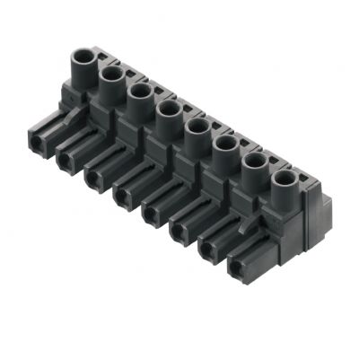 WEIDMULLER BLZ 7.62HP/08/180 SN BK BX Wtyk PCB (złącze wiązki), 7.62 mm, Liczba biegunów: 8, Przyłącze z jarzmem 1049030000 /50szt./ (1049030000)