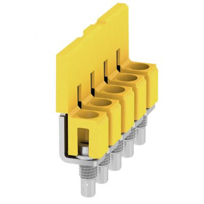 WEIDMULLER WQV 4/5 Złącze krosujące (terminal), przykręcany, Liczba biegunów: 5, Raster w mm: 6.10, Izolowany: Tak, 41 A, żółty 1057860000 /10szt./ (1057860000)