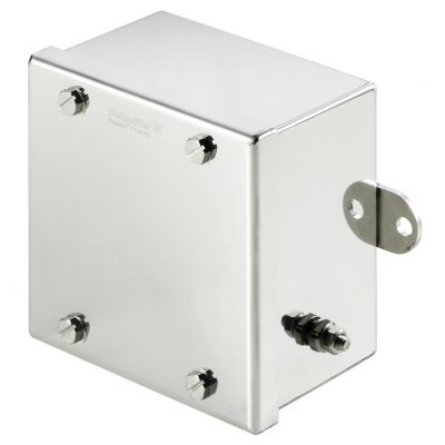 WEIDMULLER KLIPPON STB 2 SS E Metalowa obudowa iskrobezpieczna, 150 x 150 x 90 mm, element polerowany elektrolitycznie, Płytka kołnierzowa: Nie, Sześciokątna śruba M5 z rowkiem, sz 1058830000 /1szt./ (1058830000)
