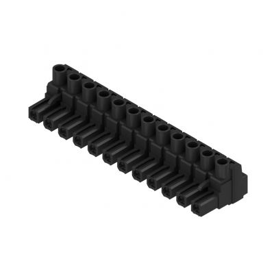 WEIDMULLER BLZ 7.62HP/12/180 SN BK BX Wtyk PCB (złącze wiązki), 7.62 mm, Liczba biegunów: 12, Przyłącze z jarzmem 1059670000 /50szt./ (1059670000)