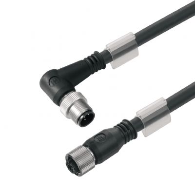 WEIDMULLER SAIL-M12WM12G-4S1.5U Przewód czujnika-siłownika (zmontowany), Kabel połączeniowy, M12 / M12, Liczba biegunów: 4, Długość kabla: 1.5 m, złącze męskie, kątowe - złącze żeńsk 1059690150 /1szt. (1059690150)