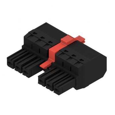 WEIDMULLER BVF 7.62HP/06/180MF4 SN BK BX Wtyk PCB (złącze wiązki), 7.62 mm, Liczba biegunów: 6, PUSH IN 1060620000 /25szt./ (1060620000)