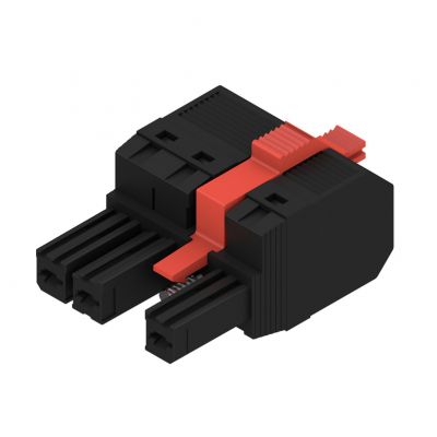 WEIDMULLER BVF 7.62HP/03/180MSF2 SN BK BX Wtyk PCB (złącze wiązki), 7.62 mm, Liczba biegunów: 3, PUSH IN 1060640000 /50szt./ (1060640000)