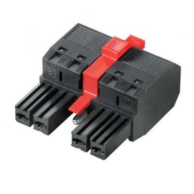 WEIDMULLER BVF 7.62HP/04/180MSF3 SN BK BX Wtyk PCB (złącze wiązki), 7.62 mm, Liczba biegunów: 4, PUSH IN 1060670000 /40szt./ (1060670000)