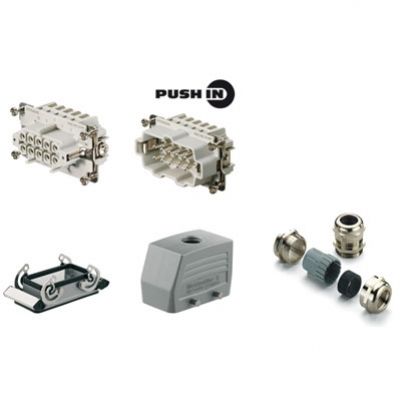 WEIDMULLER HDC KIT HE-P 10.111 Złącza przemysłowe (zestaw), Typoszereg: HE, PUSH IN, Wielkość konstrukcyjna: 4, Liczba biegunów: 10 1061730000 /1szt./ (1061730000)