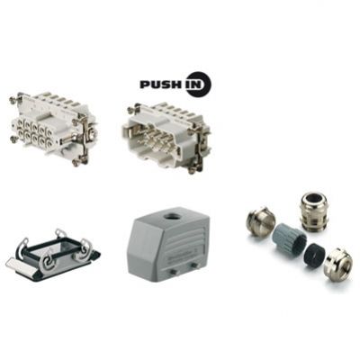 WEIDMULLER HDC KIT HE-P 10.111 M Złącza przemysłowe (zestaw), Typoszereg: HE, PUSH IN, Wielkość konstrukcyjna: 4, Liczba biegunów: 10 1061740000 /1szt./ (1061740000)