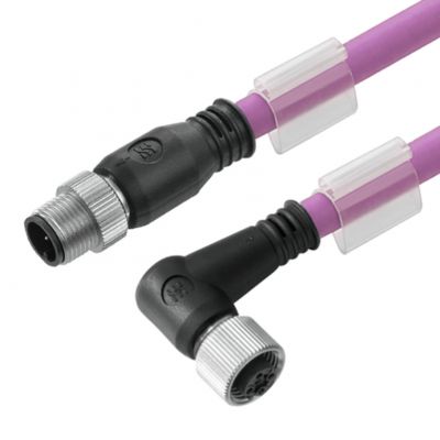 WEIDMULLER SAIL-M12GM12W-CD-10A Miedziany przewód przesyłu danych (zmontowany), Kabel połączeniowy, Liczba biegunów: 5, Długość kabla: 10 m, złącze męskie, proste - złącze żeńskie, k 1061991000 /1szt. (1061991000)