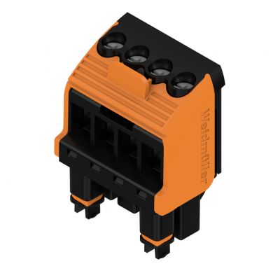 WEIDMULLER BHZ 5.00/04/90LH BK/OR Wtyk PCB (złącze wiązki), dźwignia zwalniająca pomarańczowa, 5.00 mm, Liczba biegunów: 4, Przyłącze z jarzmem 1063280000 /78szt./ (1063280000)