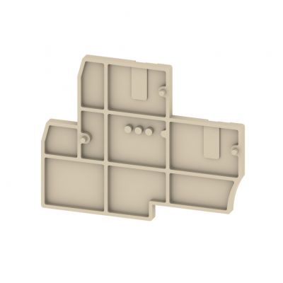 WEIDMULLER WAP WDK2.5/BLZ/M.ZA Płytka końcowa (styki), 45.4 mm x 5.08 mm, Ciemnobeżowy 1070100000 /20szt./ (1070100000)