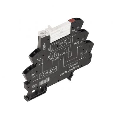 WEIDMULLER TRZ 230VAC RC 1CO AU Moduł przekaźnikowy, 230 V AC ±10 %, Zielona dioda LED, Prostownik, Człon RC, 1 zestyk przełączny (AgNi platerowane złotem) , 250 V AC, 6 A, złącze sp 1123200000 /10szt (1123200000)