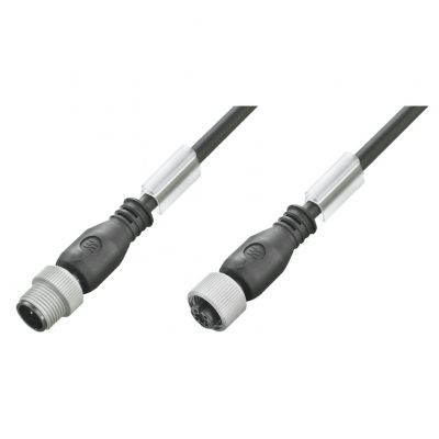 WEIDMULLER SAIP-M12GM12G-2/4-1.0U Przewód czujnika-siłownika (zmontowany), Kabel połączeniowy, M12 / M12, Liczba biegunów: 3, Długość kabla: 1 m, złącze męskie, proste - złącze żeńskie 1150610100 /1sz (1150610100)