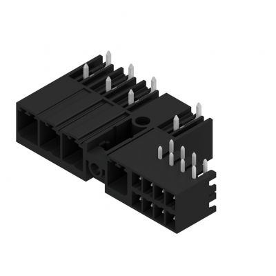 WEIDMULLER SV 7.62HP/04/270MF4 SC/08R SN BK BX Złącze hybrydowe (przyłącze płytki), 7.62 mm, Liczba biegunów: 4, kąt odejścia: 270° 1156280000 /30szt./ (1156280000)