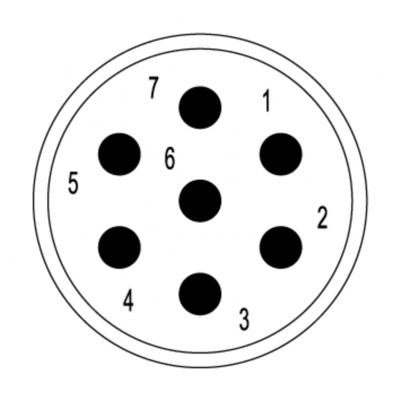 WEIDMULLER SAI-M23-SE-7 Wkład styku (złącze okrągłe), Wkładka, złącze męskie, 7-biegunowy, Przyłącze zagniatane, M23, Liczba biegunów: 7, kodowanie: brak 1170030000 /1szt./ (1170030000)