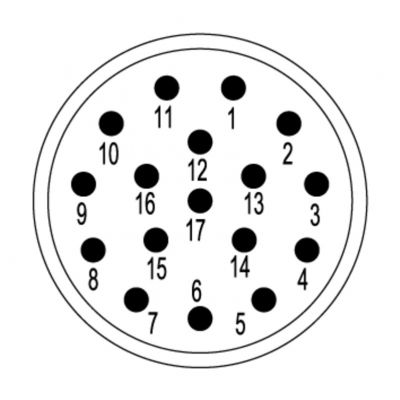 WEIDMULLER SAI-M23-SE-17 Wkład styku (złącze okrągłe), Wkładka, złącze męskie, 17-biegunowy, Przyłącze zagniatane, M23, Liczba biegunów: 17, kodowanie: brak 1170100000 /1szt./ (1170100000)