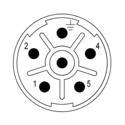 WEIDMULLER SAI-M23-SE-L-6 Wkład styku (złącze okrągłe), Wkładka, złącze męskie, Przyłącze zagniatane, M23, Liczba biegunów: 6, kodowanie: brak 1170350000 /1szt./ (1170350000)