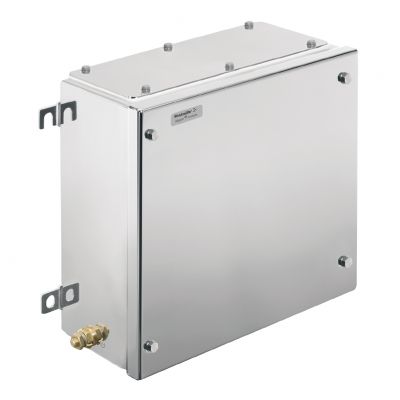 WEIDMULLER KTB FS 303015 S4E4 Metalowa obudowa iskrobezpieczna, 306 x 306 x 150 mm, element polerowany elektrolitycznie, Płytka kołnierzowa: Tak, na dole, u góry, z lewej strony, z 1195840000 /1szt./ (1195840000)