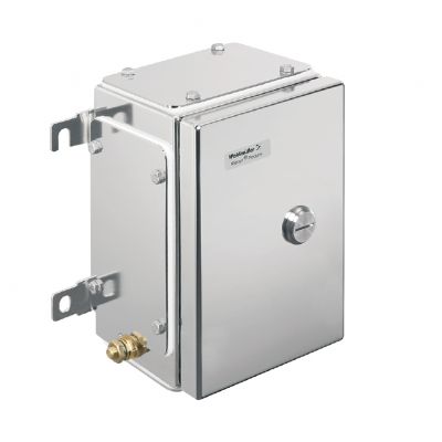 WEIDMULLER KTB QL 221513 S4E1 Metalowa obudowa iskrobezpieczna, 152 x 229 x 133 mm, element polerowany elektrolitycznie, Płytka kołnierzowa: Tak, na dole, zamek ćwierćobrotowy z wk 1199860000 /1szt./ (1199860000)