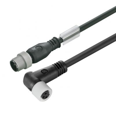 WEIDMULLER SAIP-M12GM8W-3-10U Przewód czujnika-siłownika (zmontowany), Kabel połączeniowy, M12 / M8, Liczba biegunów: 3, Długość kabla: 10 m, złącze męskie, proste, Gniazdo, kątowe 1220621000 /1szt./ (1220621000)