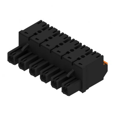 WEIDMULLER BLF 7.62HP/06/180 SN BK BX Wtyk PCB (złącze wiązki), 7.62 mm, Liczba biegunów: 6, PUSH IN 1227340000 /36szt./ (1227340000)