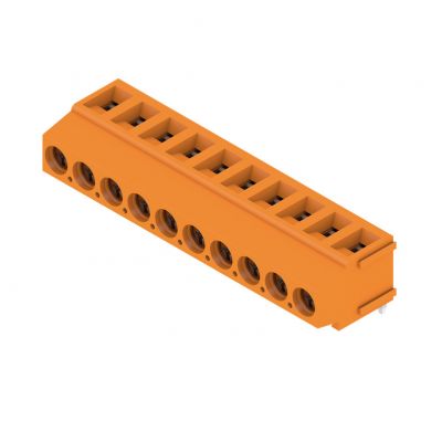 WEIDMULLER LM 5.00/10/180 3.5SN OR BX Zacisk płytki drukowanej, 5.00 mm, Liczba biegunów: 10, Kierunek odejścia przewodu: 180°, Przyłącze z jarzmem 1234310000 /50szt./ (1234310000)