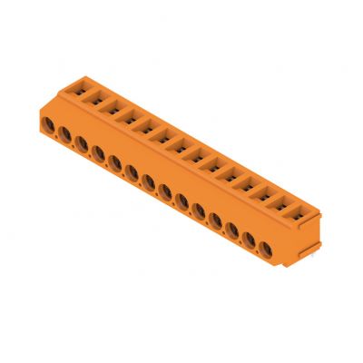 WEIDMULLER LM 5.00/14/180 3.5SN OR BX Zacisk płytki drukowanej, 5.00 mm, Liczba biegunów: 14, Kierunek odejścia przewodu: 180°, Przyłącze z jarzmem 1234350000 /50szt./ (1234350000)