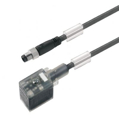WEIDMULLER SAIL-VSB-M8G-3-1.5U Przewód zaworu (zmontowany), wtyk proste - wtyk zaworowy, Forma B przemysłowa (11 mm), M8 = żadna, Długość kabla: 1.5 m, PUR, czarny 1271590150 /1szt./ (1271590150)
