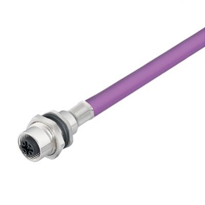WEIDMULLER SAIE-M12B-PB-1.0U HW Wtyczka okrągła, wbudowana (z kablem), złącze żeńskie, M12, Liczba biegunów: 2, 1 m, Dławnice kablowe: PG 9, 0.25 mm², PUR bez halogenu 1279480100 /1szt./ (1279480100)