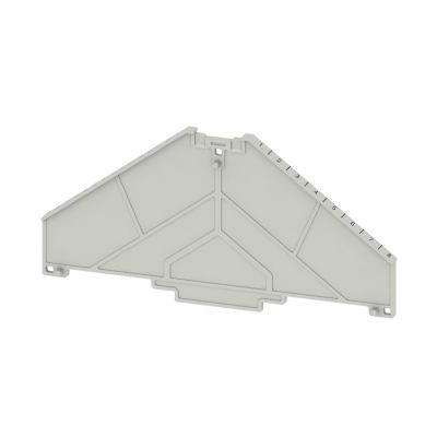 WEIDMULLER TW PRV8 1-8 SE Płyta separacyjna (terminal), opis 1-8, pionowe, 120 mm x 59.7 mm, szary 1312410000 /10szt./ (1312410000)