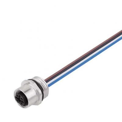 WEIDMULLER SAIE-M12B-4-0.2U P9 .75 Wtyczka okrągła, wbudowana (z kablem), M12, Liczba biegunów: 4, 0.2 m, Dławnice kablowe: PG 9 1353780000 /1szt./ (1353780000)