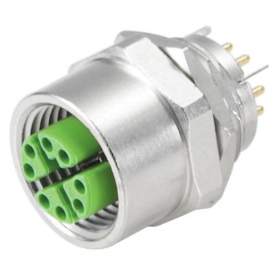 WEIDMULLER IE-PCB2-M12X-S-180 Złącze okrągłe, instalacja (system złącza płytki drukowanej), 2-częściowe, M12 1393080000 /10szt./ (1393080000)