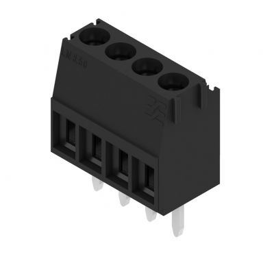 WEIDMULLER LM 3.50/04/90 4.5SN BK BX Zacisk płytki drukowanej, 3.50 mm, Liczba biegunów: 4, Kierunek odejścia przewodu: 90°, Przyłącze z jarzmem 1433780000 /100szt./ (1433780000)