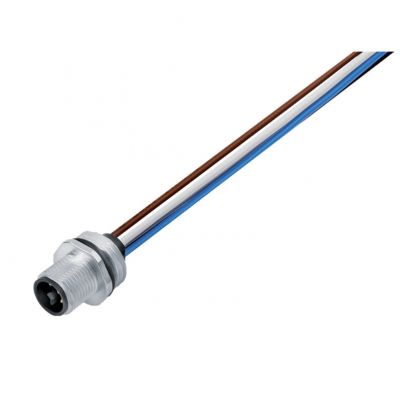 WEIDMULLER SAIE-M12S-4-T-0.5U-M16 Wtyczka okrągła, wbudowana (z kablem), M12, Liczba biegunów: 4, 0.5 m, Dławnice kablowe: M 16 1460340000 /1szt./ (1460340000)