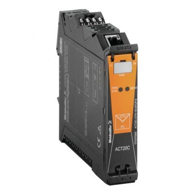 WEIDMULLER ACT20C-GTW-100-MTCP-S Przetwornik pomiarowy prądu, konfigurowalny, Ethernet IP, Modbus TCP, funkcje TCP/IP, Rozdziela napięcie zasilania na szynie montażowej 1510370000 /1szt./ (1510370000)