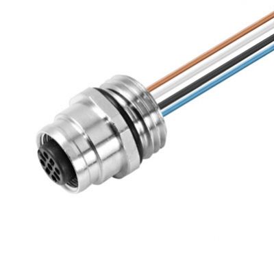 WEIDMULLER SAIE-M12B-4-1.0U-M16 Wtyczka okrągła, wbudowana (z kablem), M12, Liczba biegunów: 4, 1 m, Dławnice kablowe: M 16 1513040000 /1szt./ (1513040000)