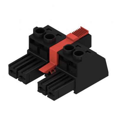 WEIDMULLER BVZ 7.62HP/04/180MF3 SN BK BX Wtyk PCB (złącze wiązki), 7.62 mm, Liczba biegunów: 4, Przyłącze z jarzmem 1543010000 /32szt./ (1543010000)