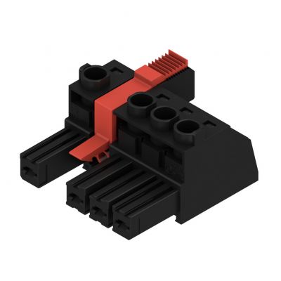 WEIDMULLER BVZ 7.62HP/04/180MF4 SN BK BX Wtyk PCB (złącze wiązki), 7.62 mm, Liczba biegunów: 4, Przyłącze z jarzmem 1543020000 /32szt./ (1543020000)