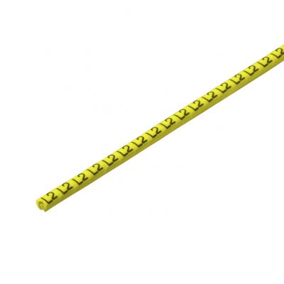 WEIDMULLER CLI C 02-6 GE/SW L2 CD System kodowania kabli, 1.3 - 3 mm, 3.4 mm, Nadrukowane znaki: znaki mieszane, L2, PVC, miękkie, bez kadmu, żółty 1568241729 /250szt./ (1568241729)
