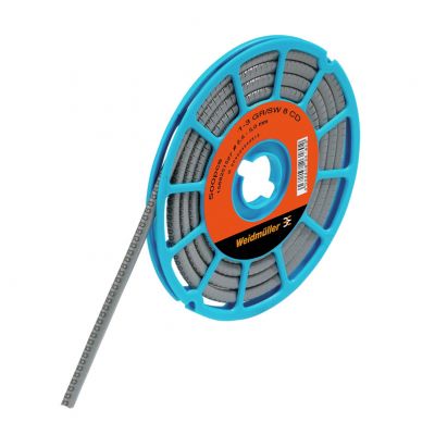 WEIDMULLER CLI C 1-3 GR/SW 8 CD System kodowania kabli, 2.5 - 5 mm, 4.2 mm, Nadrukowane znaki: Liczby, 8, PVC, miękkie, bez kadmu, szary 1568251527 /500szt./ (1568251527)