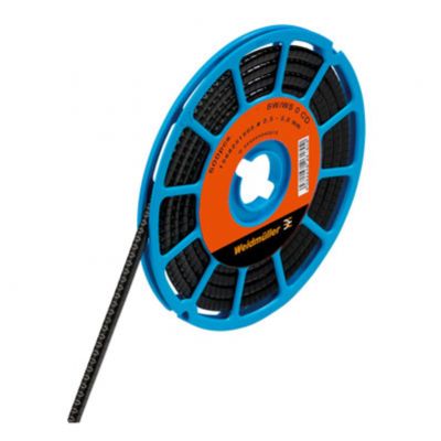 WEIDMULLER CLI C 1-3 SW NE CD System kodowania kabli, 2.5 - 5 mm, 4.2 mm, Neutralna, PVC, miękkie, bez kadmu, czarny 1568251694 /500szt./ (1568251694)