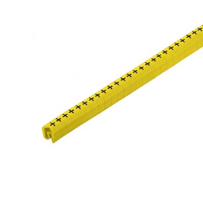 WEIDMULLER CLI C 1-3 GE/SW + CD System kodowania kabli, 2.5 - 5 mm, 4.2 mm, Nadrukowane znaki: symbole, +, PVC, miękkie, bez kadmu, żółty 1568251738 /500szt./ (1568251738)
