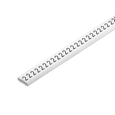 WEIDMULLER CLI M 2-4 WS/SW 2 CD System kodowania kabli, 10 - 317 mm, 11.3 mm, Nadrukowane znaki: Liczby, 2, PVC, miękkie, bez kadmu, biały 1568300002 /500szt./ (1568300002)