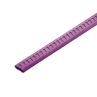 WEIDMULLER CLI M 2-4 VI/WS 7 CD System kodowania kabli, 10 - 317 mm, 11.3 mm, Nadrukowane znaki: Liczby, 7, PVC, miękkie, bez kadmu, fioletowy 1568301524 /500szt./ (1568301524)