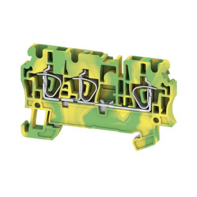 WEIDMULLER ZPE 2.5/3AN Zacisk PE, złącze sprężynowe, 2.5 mm², 800 V, liczba przyłączeń: 3, liczba poziomów: 1, zielony / żółty 1608650000 /50szt./ (1608650000)